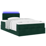 Struttura Letto Pouf con Materasso 120x200 cm Velluto