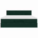Struttura Letto Pouf con Materasso 160x200 cm in Velluto