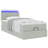 Struttura Letto Pouf con Materasso 80x200 cm in Velluto