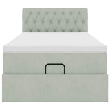 Struttura Letto Pouf con Materasso 80x200 cm in Velluto