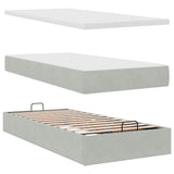 Struttura Letto Pouf con Materasso 80x200 cm in Velluto