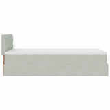 Struttura Letto Pouf con Materasso 80x200 cm in Velluto
