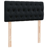 Pouf Letto con Materasso e LED Nero 80x200cm in Velluto