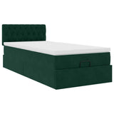 Struttura Letto Pouf con Materasso 90x190 cm in Velluto