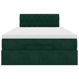 Struttura Letto Pouf con Materasso 120x200 cm Velluto