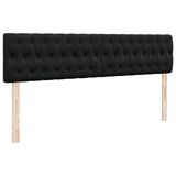 Struttura Letto Pouf con Materasso Nero 180x200 cm in Velluto