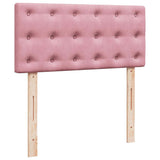 Pouf Letto con Materasso e LED Rosa 80x200cm in Velluto