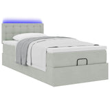 Struttura Letto Pouf con Materasso 90x190 cm in Velluto
