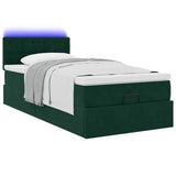 Struttura Letto Pouf con Materasso 90x190 cm in Velluto