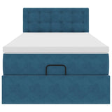Struttura Letto Pouf con Materasso 90x190 cm in Velluto