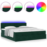 Struttura Letto Pouf con Materasso 180x200 cm in Velluto