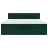 Struttura Letto Pouf con Materasso 180x200 cm in Velluto