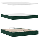 Struttura Letto Pouf con Materasso 180x200 cm in Velluto