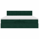 Struttura Letto Pouf con Materassi 200x200 cm Velluto