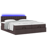 Struttura Letto Pouf con Materassi 160x200 cm in Tessuto