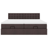 Struttura Letto Pouf con Materassi 160x200 cm in Tessuto
