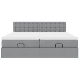 Struttura Letto Pouf con Materassi 180x200 cm in Tessuto