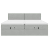 Struttura Letto Pouf con Materassi 160x200 cm in Velluto