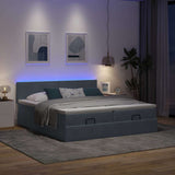 Struttura Letto Pouf con Materassi 180x200 cm Velluto