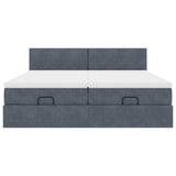 Struttura Letto Pouf con Materassi 180x200 cm Velluto