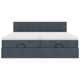 Struttura Letto Pouf con Materassi 160x200 cm in Velluto
