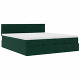 Struttura Letto Pouf con Materassi 200x200 cm Velluto