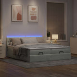 Struttura Letto Pouf con Materassi 160x200 cm in Velluto