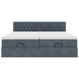 Struttura Letto Pouf con Materassi 180x200 cm Velluto
