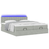 Struttura Letto Pouf con Materassi 160x200 cm in Velluto