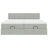 Struttura Letto Pouf con Materassi 160x200 cm in Velluto
