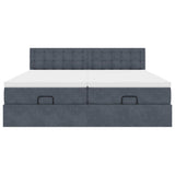 Struttura Letto Pouf con Materassi 160x200 cm in Velluto