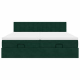 Struttura Letto Pouf con Materassi 200x200 cm Velluto
