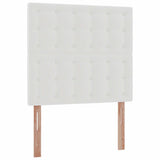 Letto Pouf con Materasso Bianco 90x190 cm Similpelle