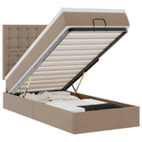 Letto Pouf con Materasso Cappucino 90x190 cm Similpelle