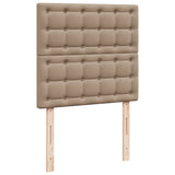 Letto Pouf con Materasso Cappucino 90x200 cm Similpelle