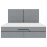 Struttura Letto Pouf con Materasso 160x200 cm in Tessuto