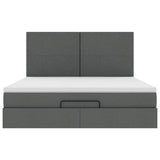 Struttura Letto Pouf con Materassi 200x200 cm in Tessuto