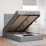 Struttura Letto Pouf con Materasso 120x190 cm in Tessuto