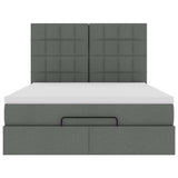 Struttura Letto Pouf con Materasso 140x190 cm in Tessuto