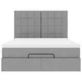 Struttura Letto Pouf con Materasso 140x200 cm in Tessuto