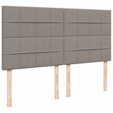 Struttura Letto Pouf con Materassi Tortora 200x200 cm Tessuto