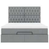 Struttura Letto Pouf con Materasso 140x200 cm in Tessuto