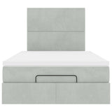 Struttura Letto Pouf con Materassi 120x200 cm Velluto