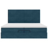Struttura Letto Pouf con Materassi 200x200 cm Velluto