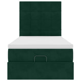 Struttura Letto Pouf con Materassi 90x190 cm in Velluto