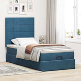 Struttura Letto Pouf con Materassi 90x190 cm in Velluto