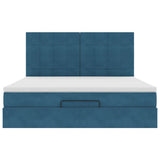 Struttura Letto Pouf con Materassi 180x200 cm Velluto