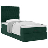 Struttura Letto Pouf con Materassi 90x190 cm in Velluto