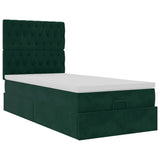 Struttura Letto Pouf con Materassi 90x190 cm in Velluto
