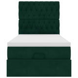 Struttura Letto Pouf con Materassi 90x190 cm in Velluto
